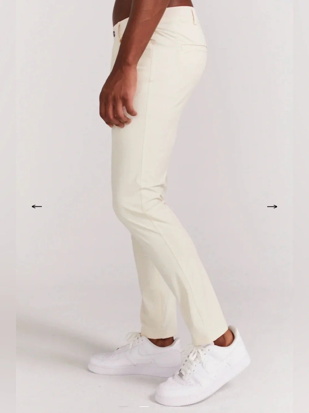 Men's Slim Chino Pants in Cream